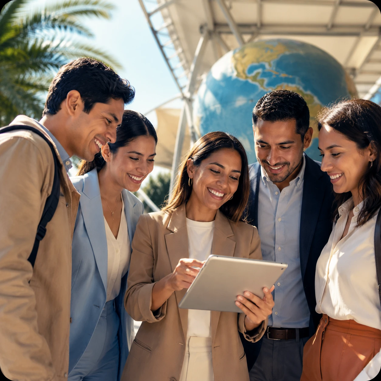 Profesionales trabajando juntos en nuevos mercados
